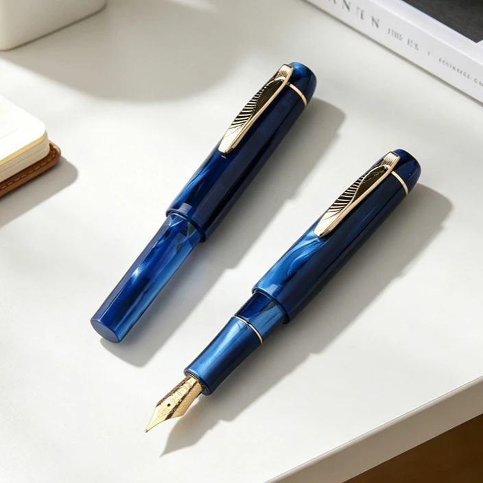 

MAJOHN RS3 Short Mini Resin Fountain Pen High End Portable Travel Account Pocket Ink Pen Universal Writing Practice