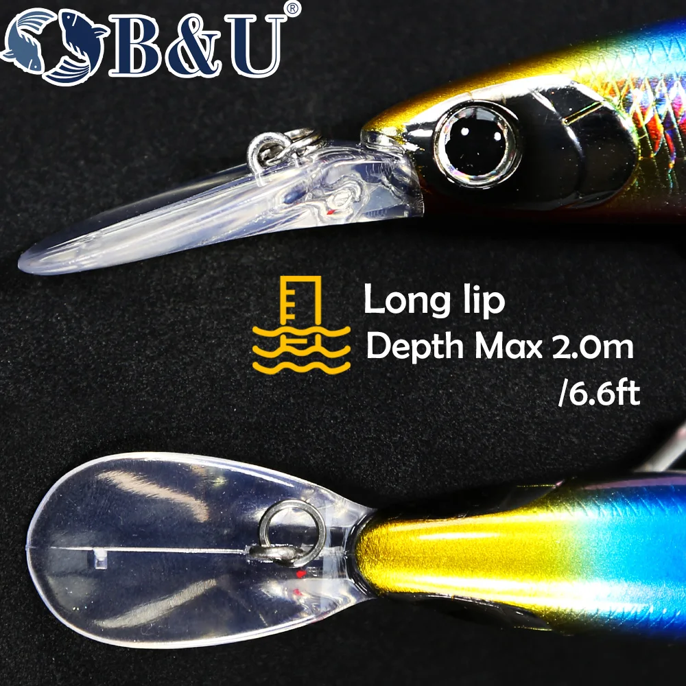 B&U 125mm Sinking Minnow Sea Fishing Lure Ultra Long Casting Seabass Inshore Hard Baits Artificial Bait Jerkbait