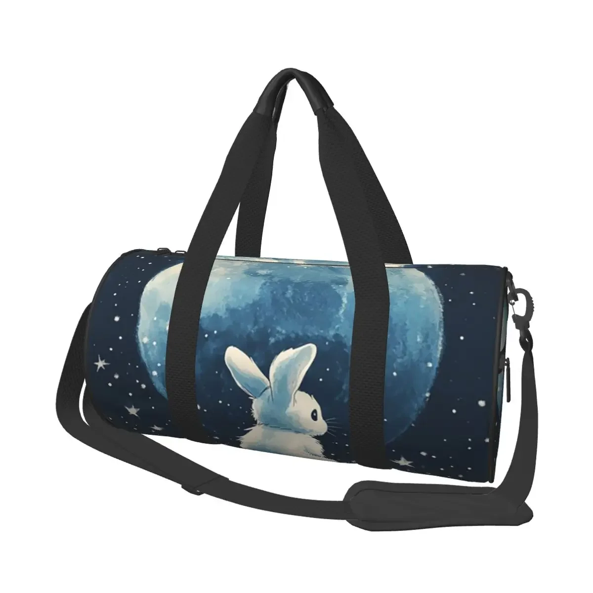 

Большая спортивная сумка с милым космическим маленьким кроликом, многофункциональная дорожная сумка Duffle, сумки для фитнеса