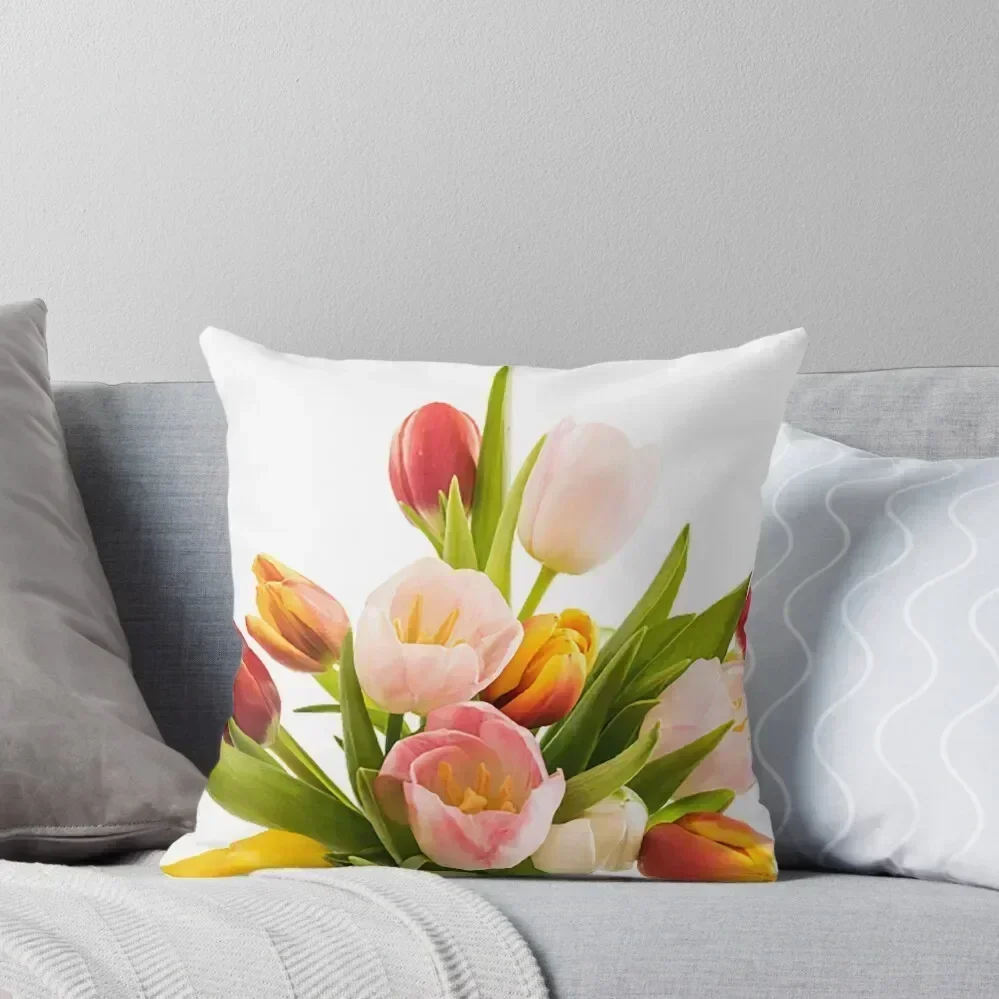 

Multi Color Tulip Bouquet Throw Pillow Cushions For Children Christmas s Covers Christmas Covers pillow