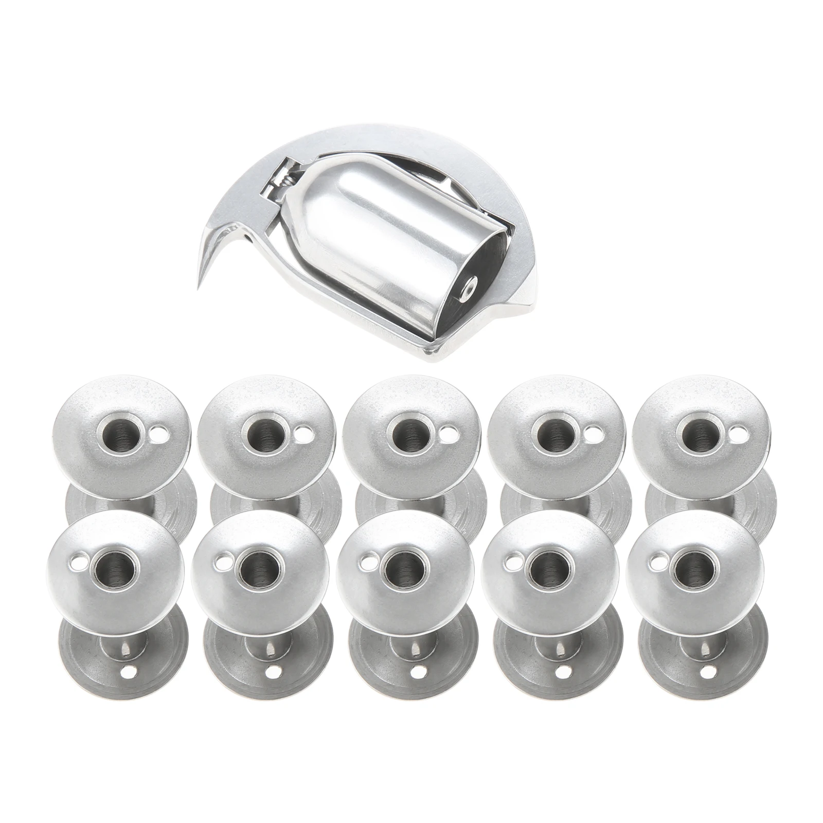 1Set 31*24MM 204N Shuttle Hook With 10 Bobbins For JUKI Durkopp Adler 204 FERDCO 2020 Seiko Consew Sewing Machine Accessories