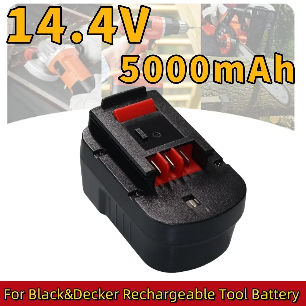 For Black & Decker 14.4V HPB14 Battery  5000mAh Ni-Mh Replacement for Firestorm FSB14 FS140BX 499936-34