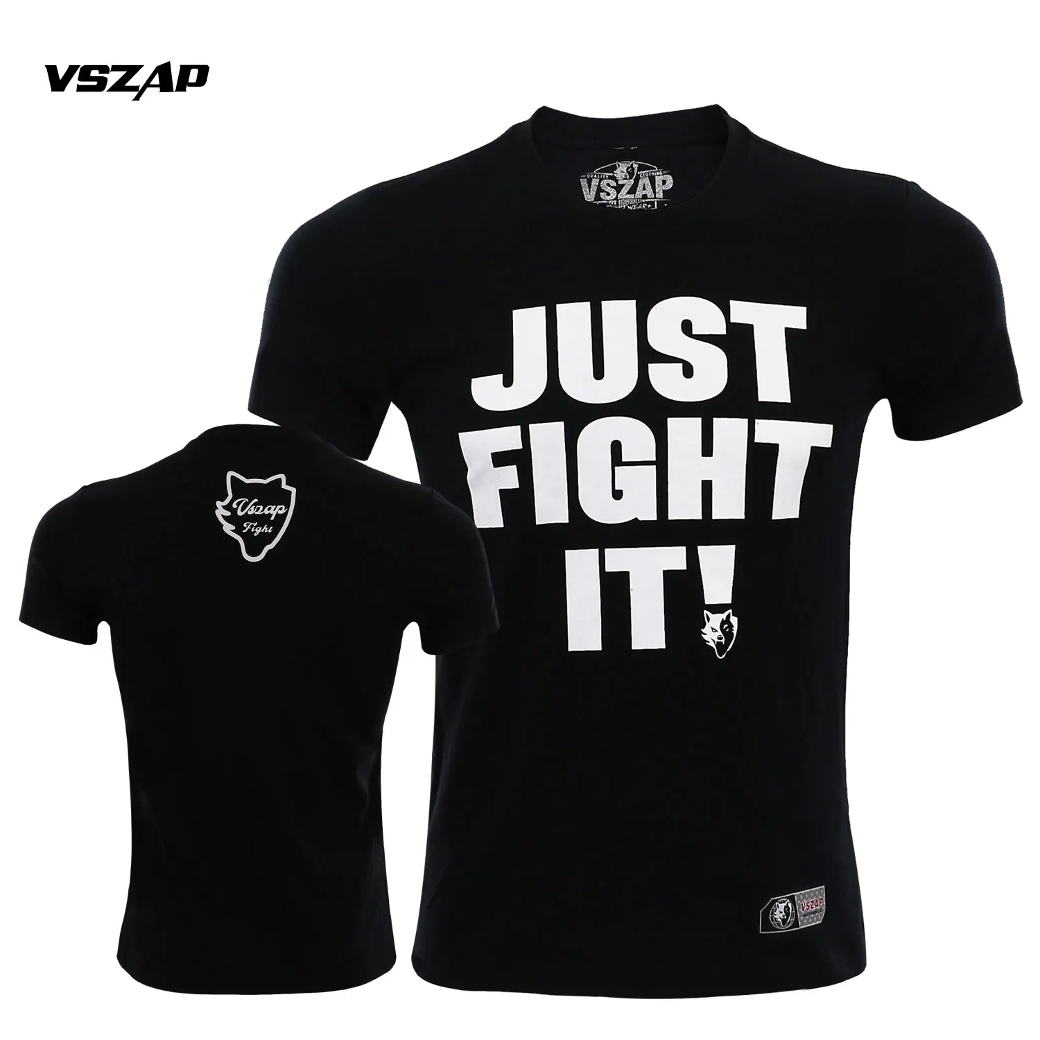 VSZAP Moving Forward Fighting Sports Training Cotton T-shirt MMA Breathable Martial Arts Boxing Fighting Judo Short Sleeve