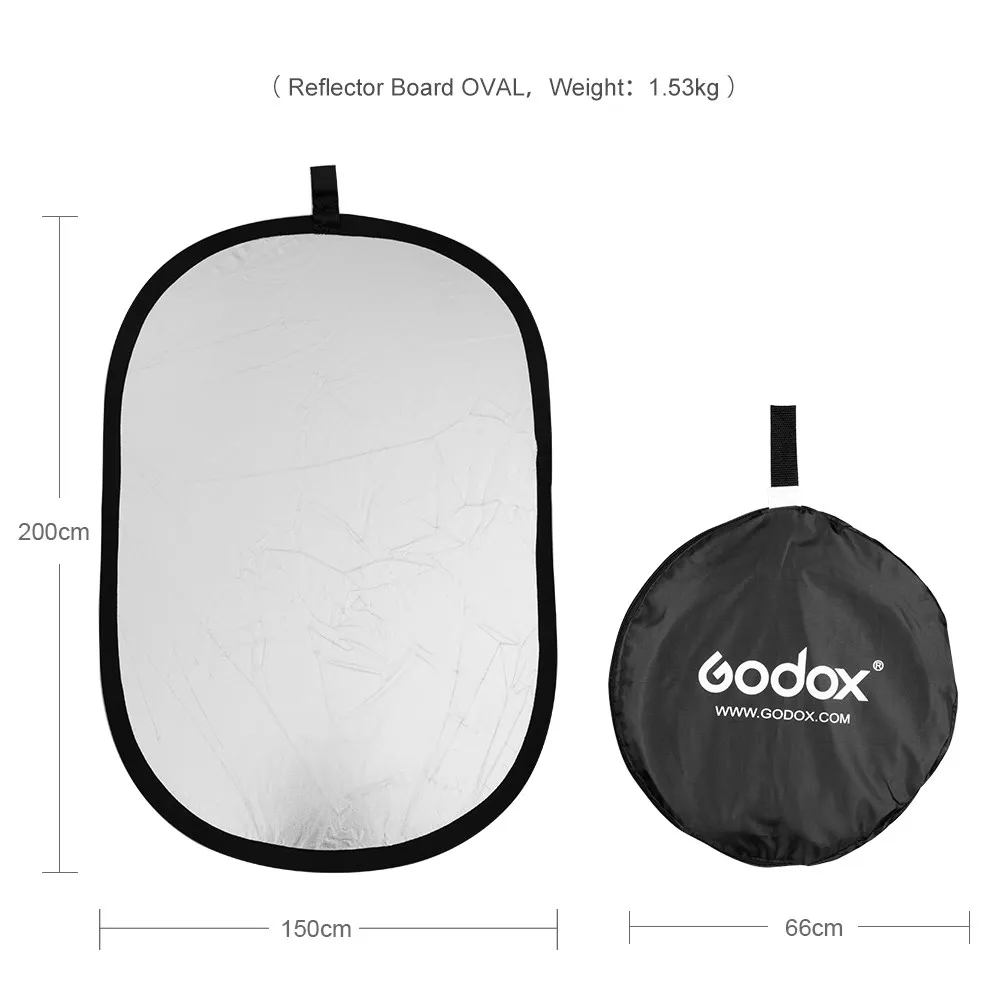 Godox 2in1 150x200cm Gold and Silver Oval Multi-Disc Reflector Collapsible Photography Studio Photo Lighting Diffuser Reflector