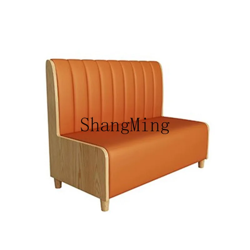 

DSA retro clear bar pub cafe booth sofa western food burger snack bar solid wood table and chair combination