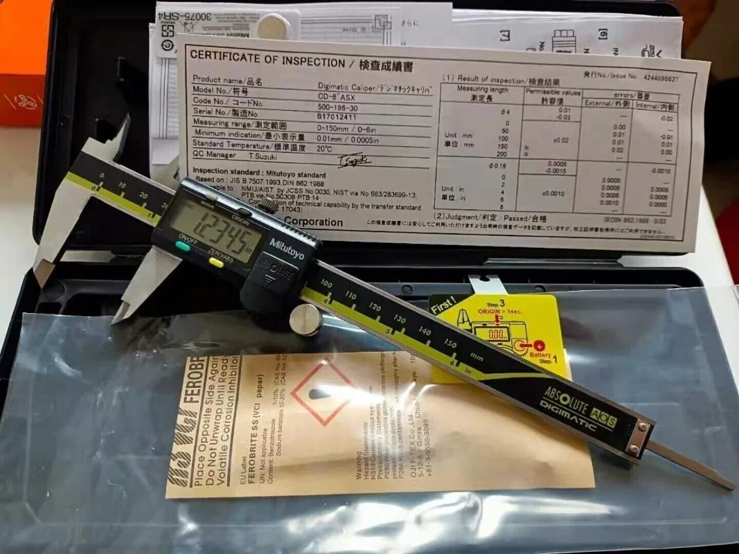 Imagem -03 - Mitutoyo-japão Digital Vernier Caliper 50019620 150 mm Absolute Digital Digimatic