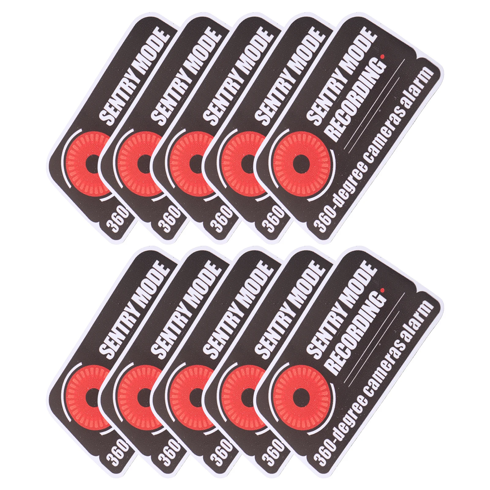 

10 шт., предупреждающие наклейки для парковки автомобиля, 4 дюйма, режим уведомления на видеорегистратор, статическая наклейка для записи окон автомобиля, камеры, защита от кражи