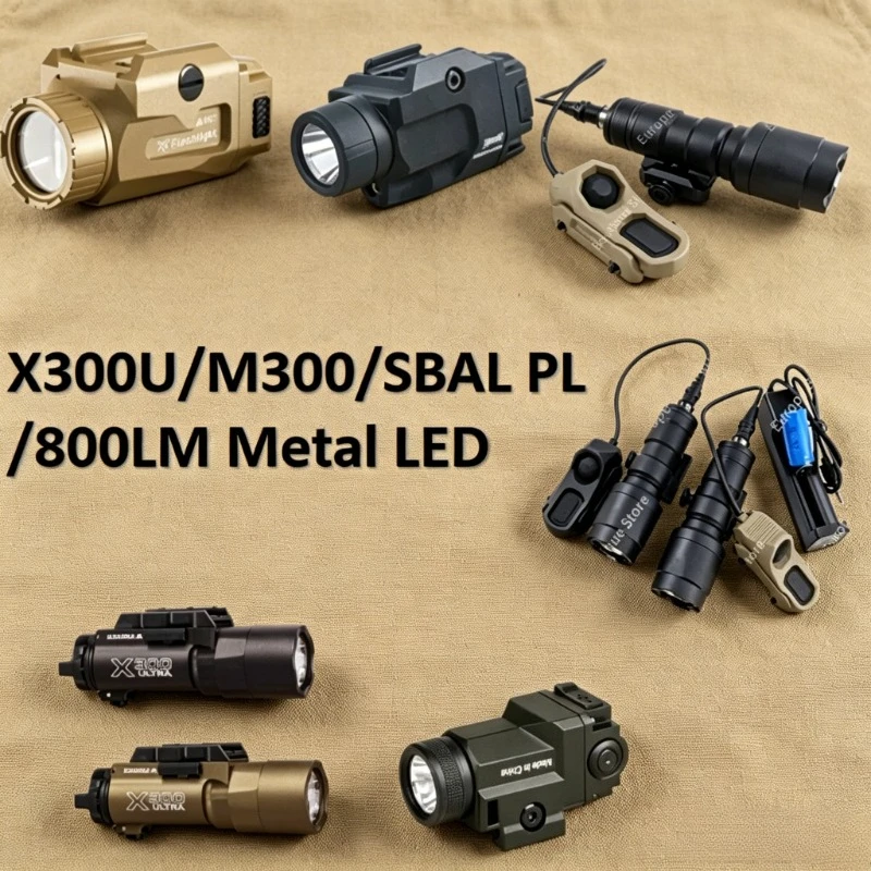 800LM Metall-LED-Taschenlampe X300U/M300/SBAL PL Outdoor-Camping Taktische Helmlampe