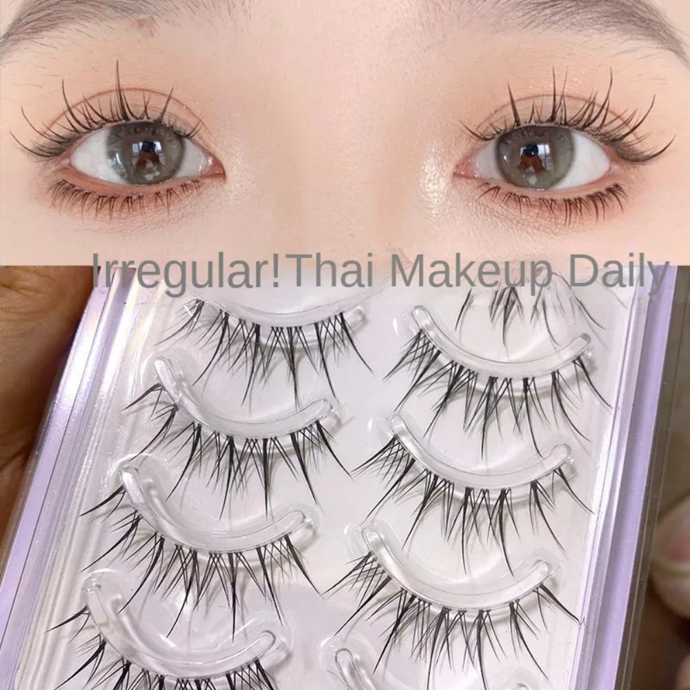 Estensione delle ciglia Ciglia finte a grappolo Dense Ciglia finte soffici fai-da-te Trucco Ciglia arricciate spesse a lunga durata