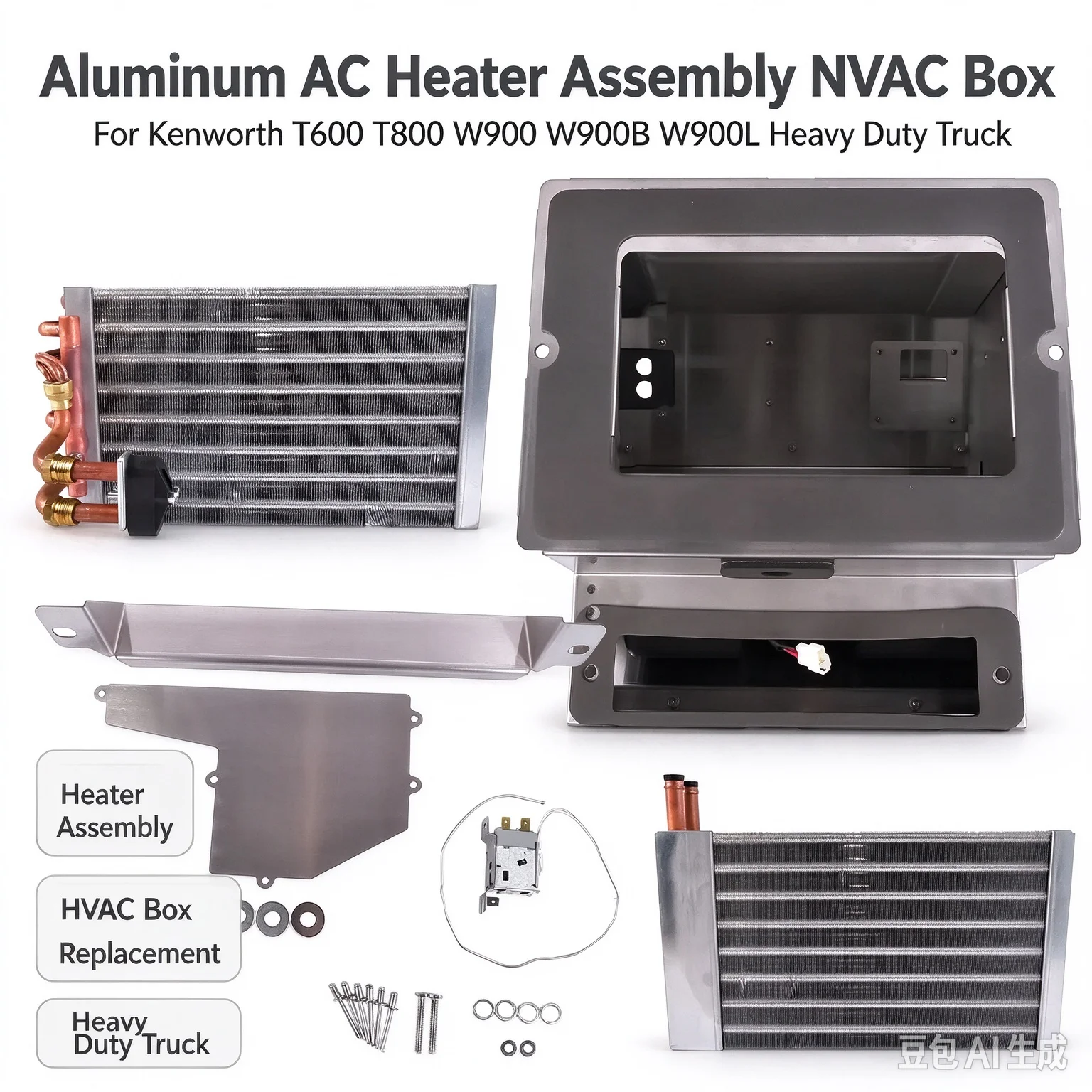 AP03 Aluminum AC Heater Assembly for Kenworth T600 T800 W900 W900B W900L HVAC Box NEW