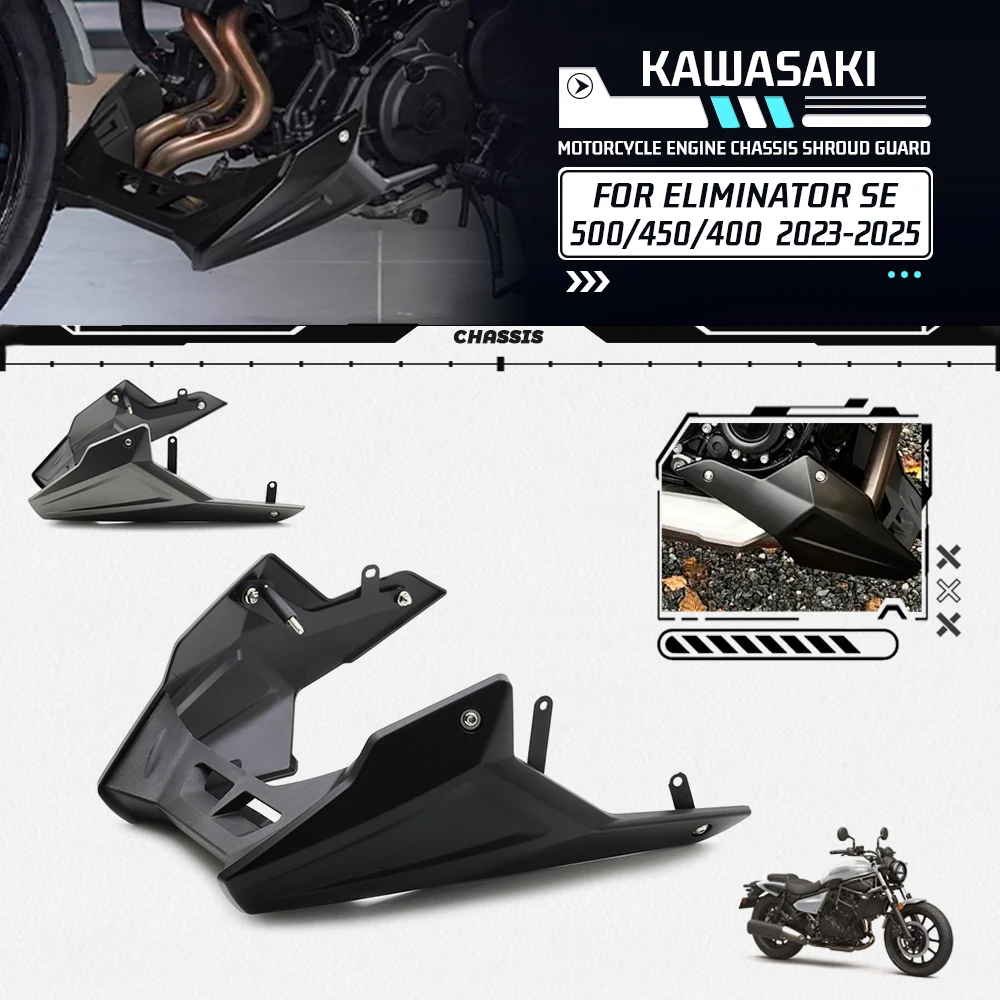

For Kawasaki eliminator SE 500 450 400 2023-2025 2024 Engine Lower Spoiler Body Fairing Protector Guard Chassis Shield Street