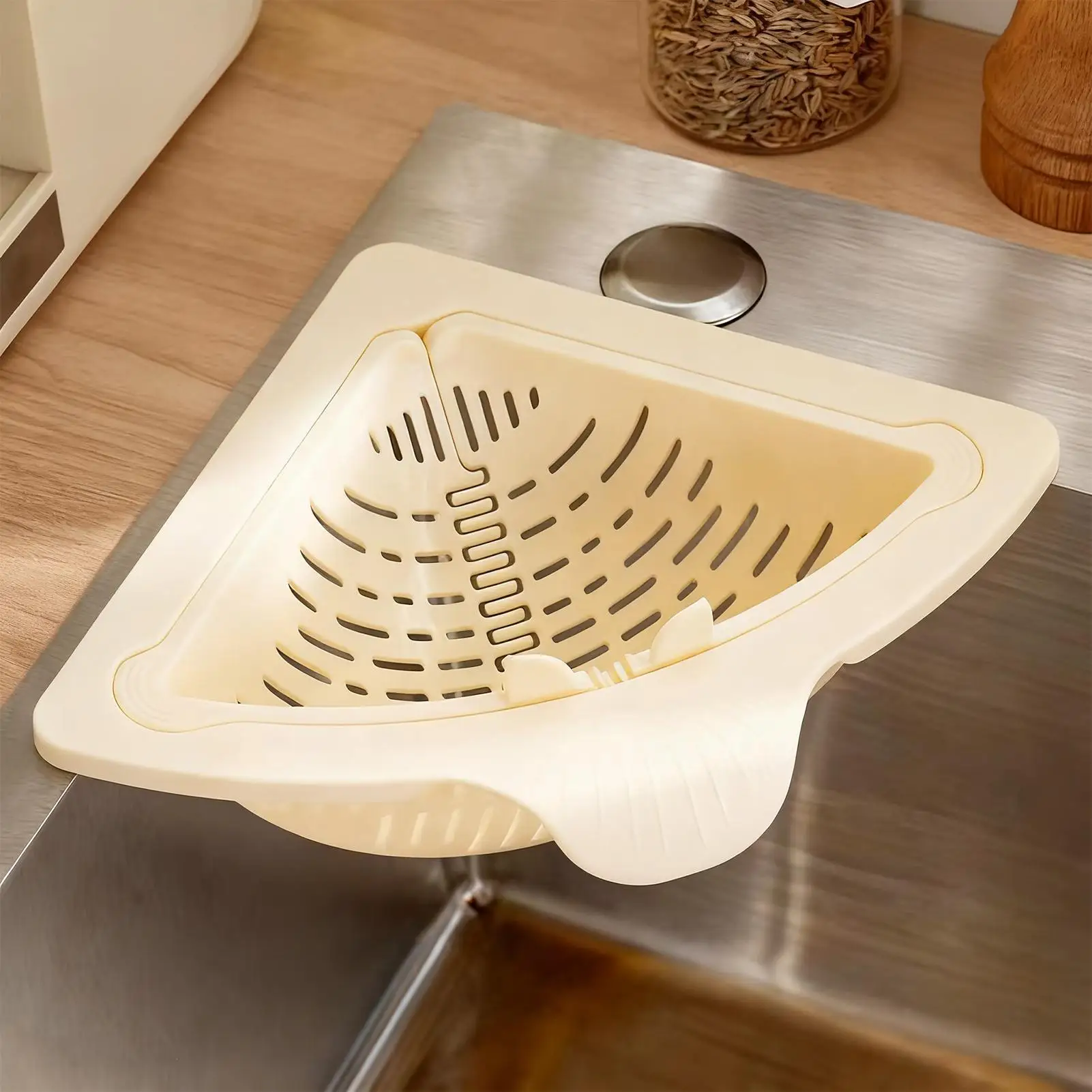 Sink Drain Basket Magnetic Anti-Clog Sponge Holder Kitchen Sink Drain Strainer Basket for Garbage Disposal Home Apartment