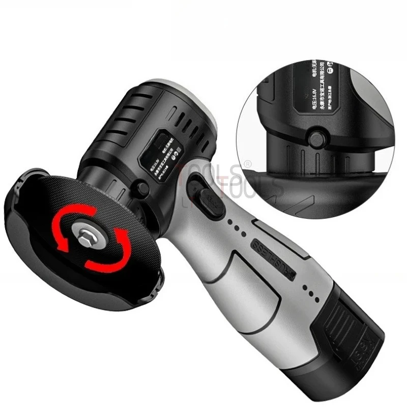 Mini Brushless Angle Grinder Self-locking 16.8V Cutting Grinding and Polishing Machine Double Thickened Shield Electric Scissors