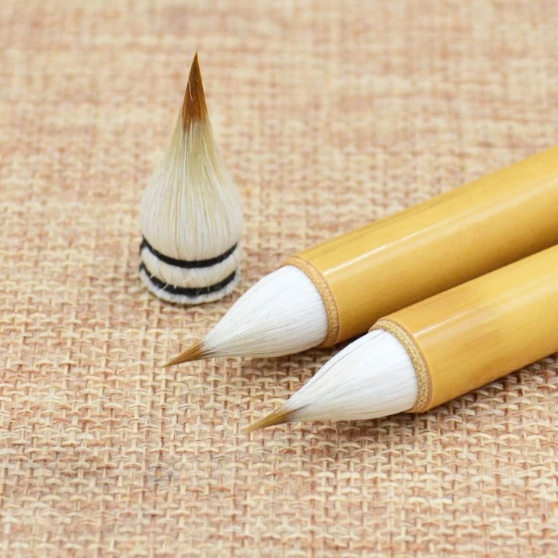 

Chinese Calligraphy Brush Pen Ancient Craft Short Multiple Rabbit Hair Brush Pen Small Regular Script Copy Calligraphy Brushes