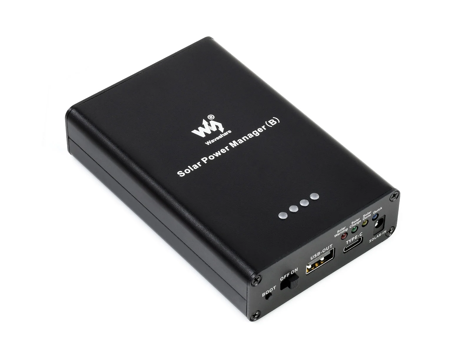 Waveshare Solar Power Manager (B), Embedded 10000mAh Li-Po Battery, Multi Protection Circuits, 6V~24V, for Raspberry Pi 5/4B/3B