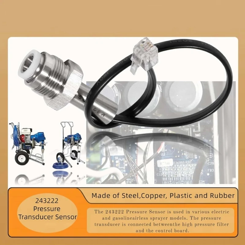 

243222 Безвоздушный распылитель, датчик давления, распылитель краски, датчик давления, сенсорный, подходит для 390 395 490 495