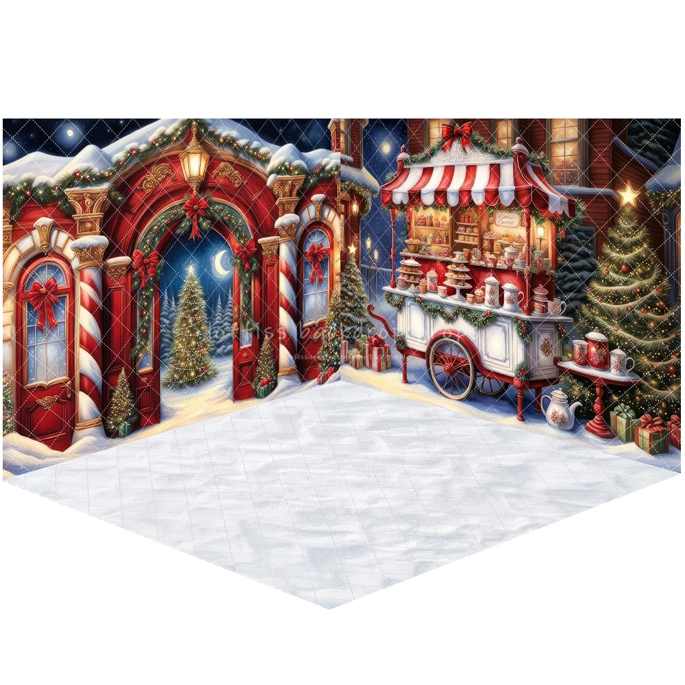 Christmas Room Backdrops Hearboard Fireplace Barn Santa Workshop Xmas Mail Nutcracker Props Kids Adult Photography Backgrounds
