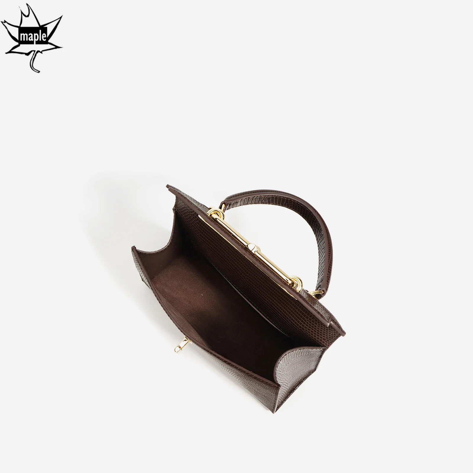 New Fashion Designer Green Coffee Tote Small Lizard Pattern Cowhide Leather Women Handbag All-match Quality Shoulder Bag No Logo