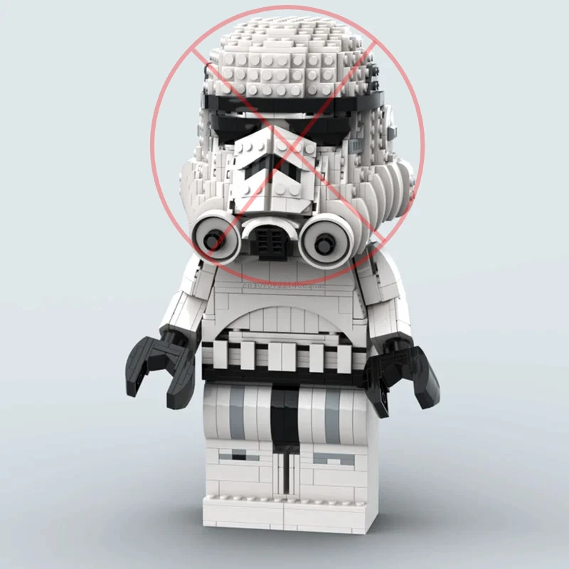 

Moc 567pcs Star Battle Maxifigure Stand For Storm Trooper Helmet Model Building Blocks Bricks Assembly Toys For Kids Gifts