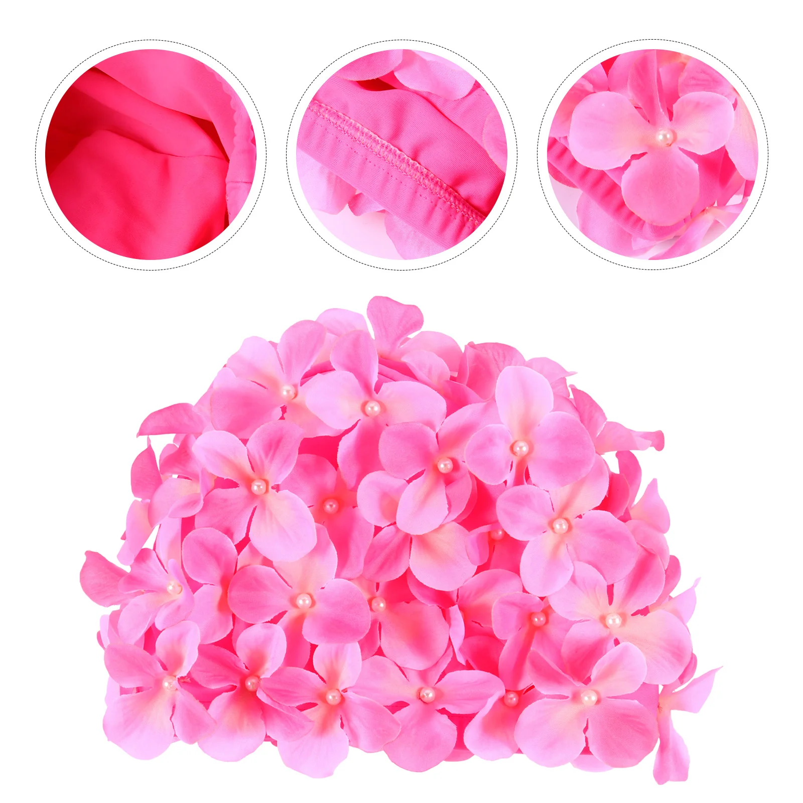 Handmade Flower Swimming Cap Shower Women Hat Waterproof Ear Protector For Petal Miss