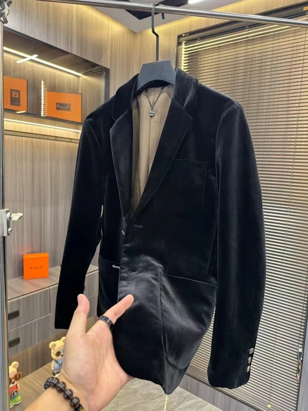 New Men's Casual Suit 825 Spring Autumn Faionable Versatile Outerwear Sli Trendy Individual Stand Fit Long Sve