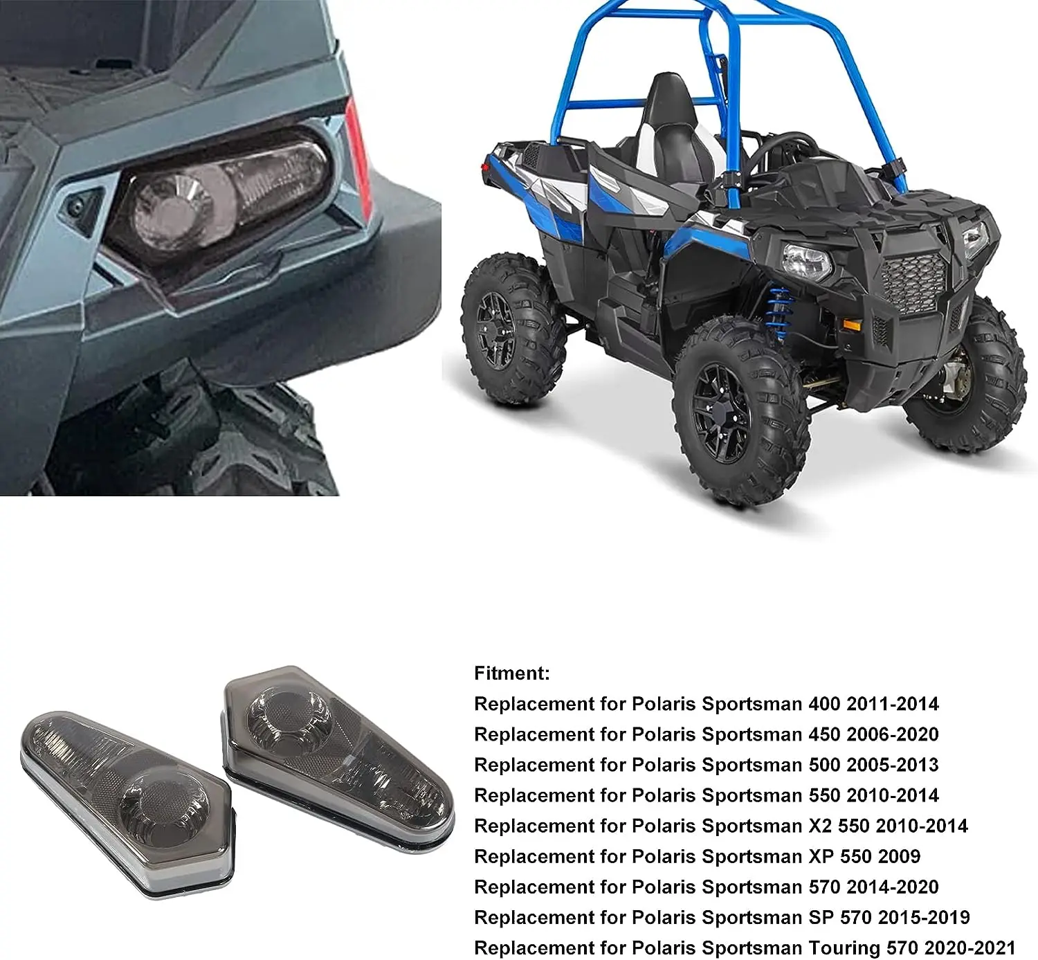 Red Black Rear Brake Stop Lamp Tail Light Housing ATV Rear Taillight Housings For 05-13 Polaris Sportsman 400 450 500 550