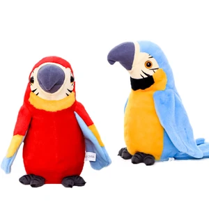 Sprechen Macaw Papageien -Plüschspielzeug, wiederholen Sie, was Sie sagen, Stofftiere, elektronische Aufzeichnung, Tier Haustier, Sprechen 8 Hauptverkäufe Plüsch Arara - №3