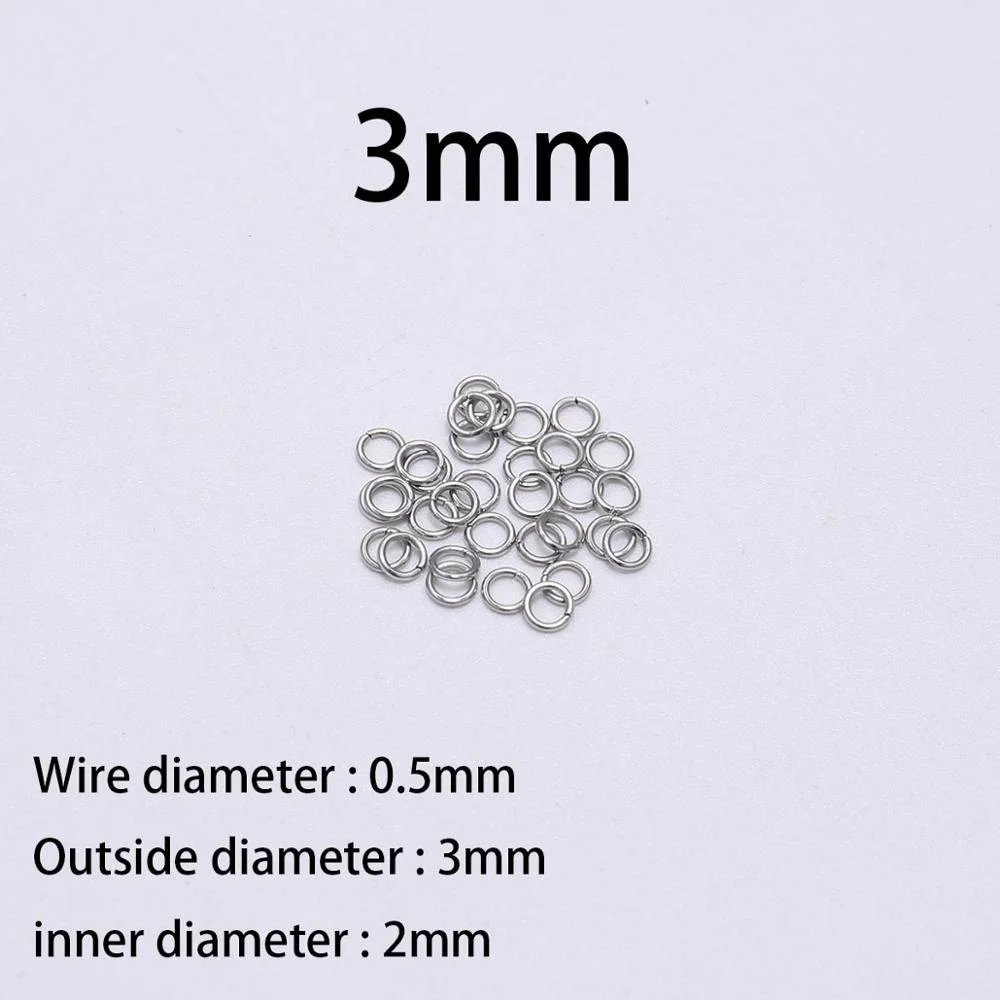 200Pcs Metal Split Ring Open Loops for DIY Jewelry Making