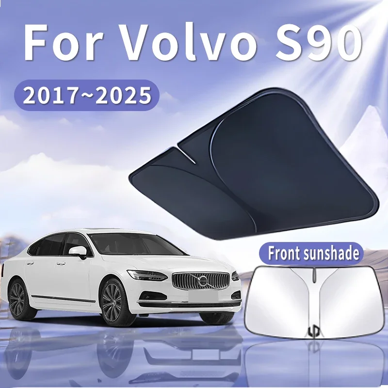 

Foldable Car Sun Visor For Volvo S90 2017~2025 2018 Front Windshield Sunshade Heat Insulation Summer Cooling Auto Accessories