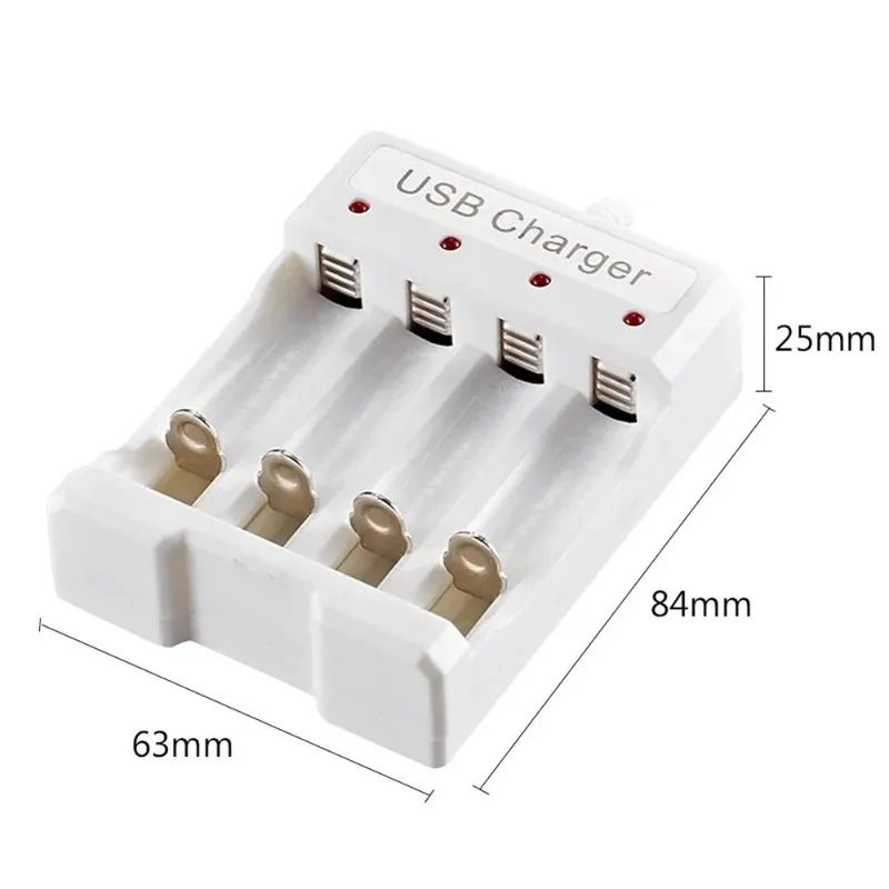 جودة عالية 3/4 فتحات USB إخراج شحن سريع شاحن بطارية حماية ماس كهربائى AAA ومحطة بطارية قابلة للشحن AA