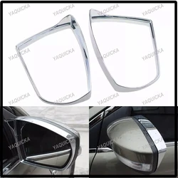 Chrome ABS Car Rearview Mirror Rain Eyebrow Cover Trim Stickers For Ford Escape Kuga 2013-2018 Car Styling Accessories