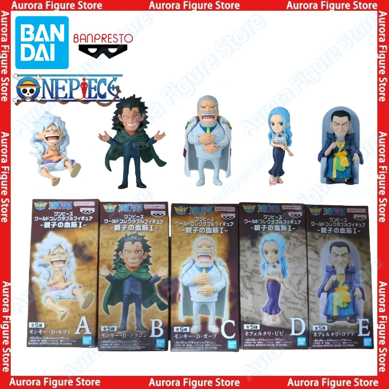 

In Stock Bandai BANPRESTO WCF One Piece Parent Child Bloodline Luffy Dragon Garp Desktop Cute Doll Anime Figures Toys Models PVC