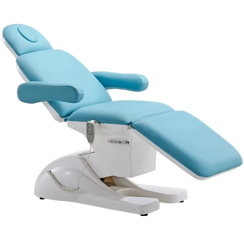 Cama de belleza, silla reclinable plegable portátil, mesa de masaje suave, reposapiés ajustable, muebles, cama de Spa de operación eléctrica