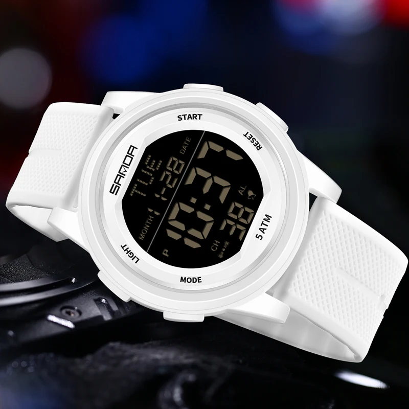 

SANDA 6182 Luxury Multi functional Waterproof LED Digital Men's Watch Sports Men's Alarm Clock Electronic Watch
