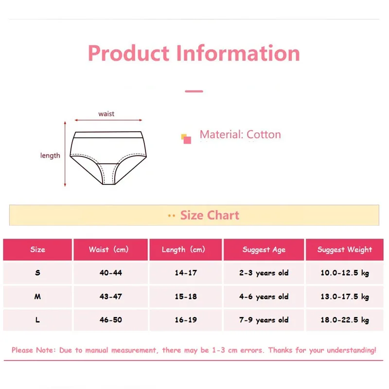 4/8/12 Pieces Children Cotton Panties For Girls Random Cartoon Printed Cute Girls Boyshort Comfortable Toddler Girl Boxer Shorts