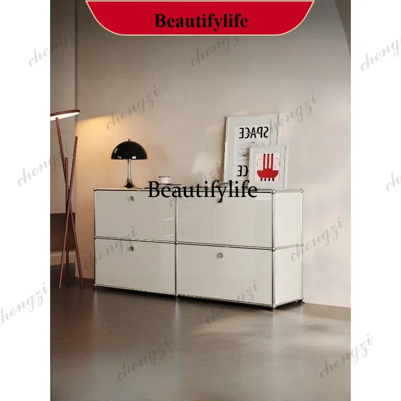 Italian Minimalist Premium Edge Cabinet Medium Antique Locker Household Edge Cabinet d178