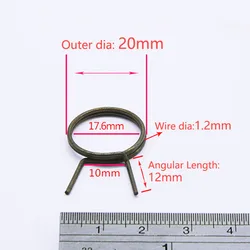 1.2X20X12Mm Anti-Diefstal Deurslot Torsieveren Gerepareerd Metalen Coil Vervanging Accessoires Onderdelen Voor elektronische Sloten Handvat