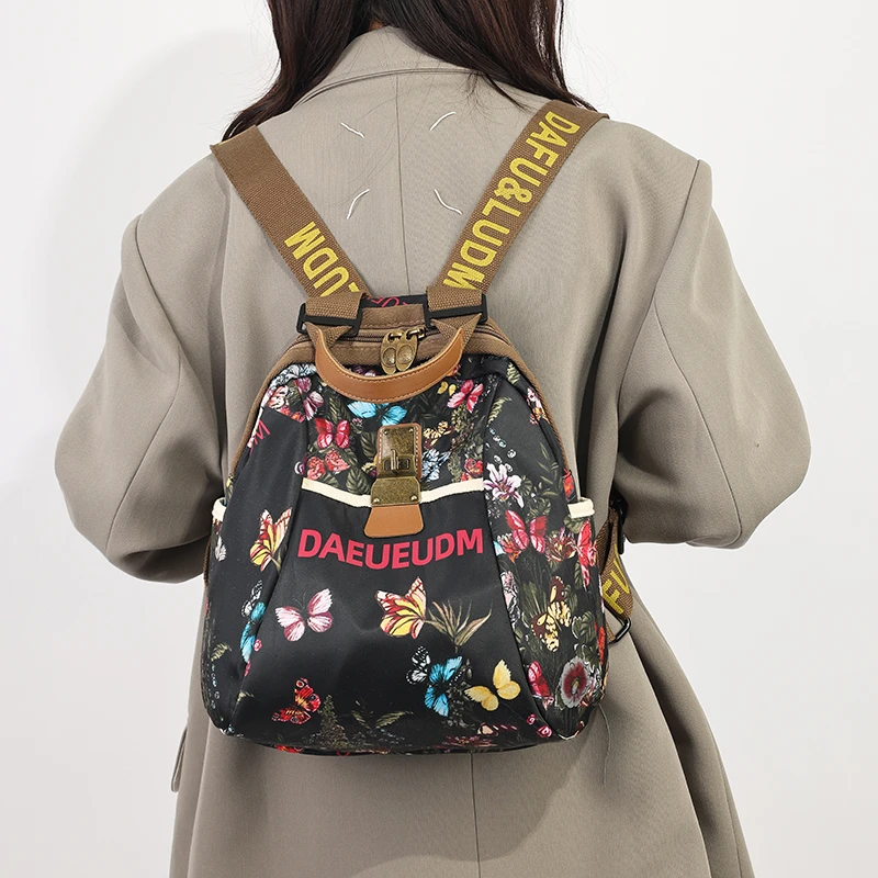 خفيفة الوزن للنساء 2024 موضة جديدة قماش السفر عادية أكسفورد القماش المرأة على ظهره كبير #4