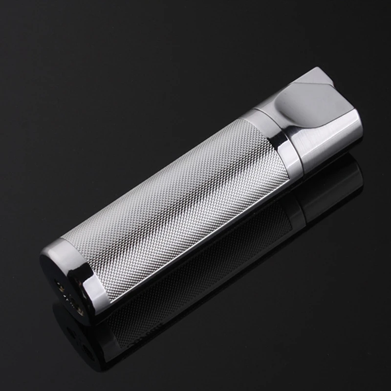 New Metal 1300 ℃ High Temperature Jet Turbine Lighter Outdoor Windproof Cigar Lighter Men\'s Gift