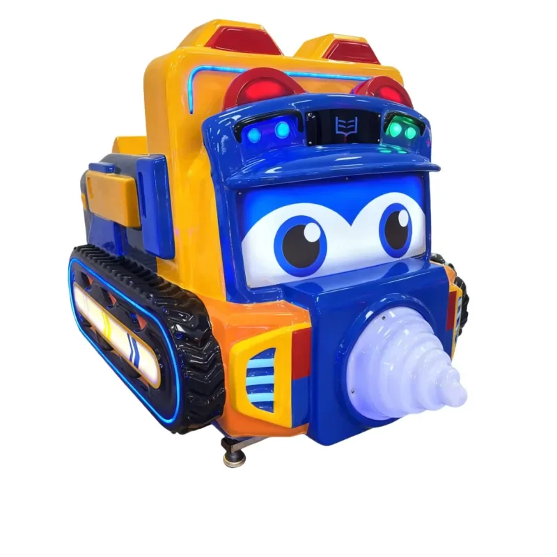 Kids Electric Digger Ride Cartoon Excavator Car Amusement Machine Indoor Playground Toddler Vehicle Fun Coin Operated