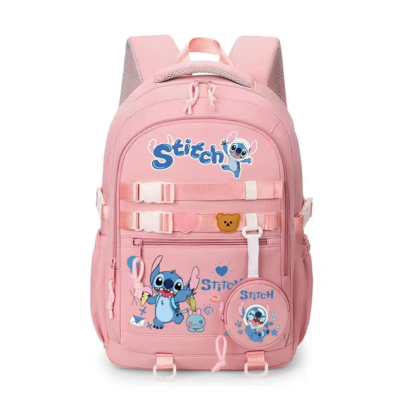 Disney Stitch Backpack Children Lovely Schoolbag  Student Multifunctional Kawaii Backpacks Large Capacity Waterproof Backpack image 2