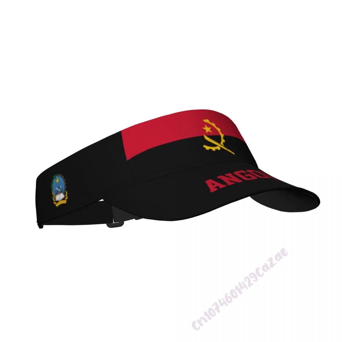 Angola Flag Sunscreen Visor Cap Adjustable Breathable Sun Hats Unisex Sports for Beach Golf Tennis Outdoor