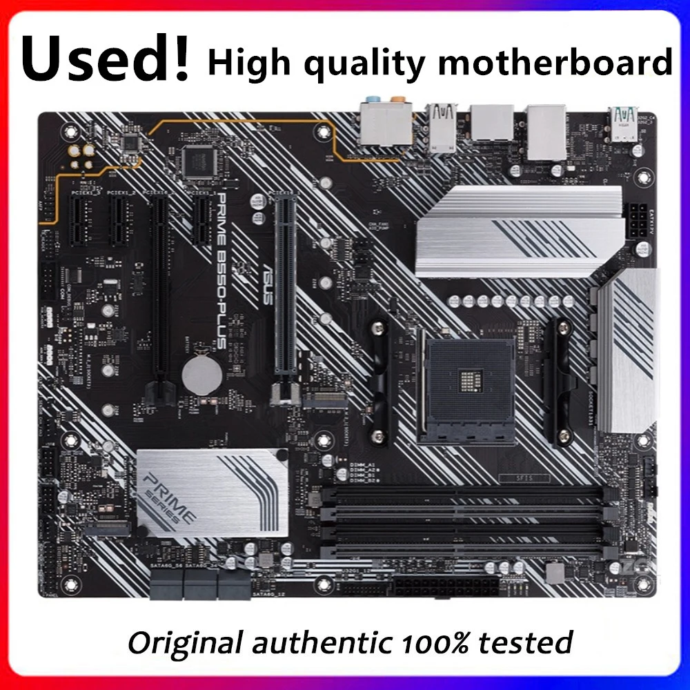 Used For ASUS PRIME B550-PLUS Motherboard Socket AM4 For AMD B550 PLUS B550 Original Desktop PCI-E 4.0 m.2 sata3 Mainboard