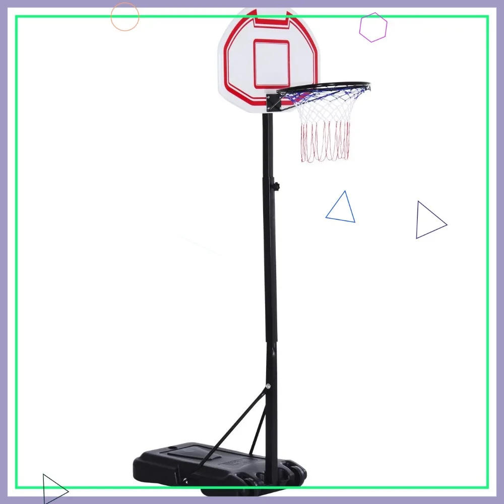 

Adjustable Portable Basketball Hoop System with 29" Clear Backboard - Perfect for Kids & Teens