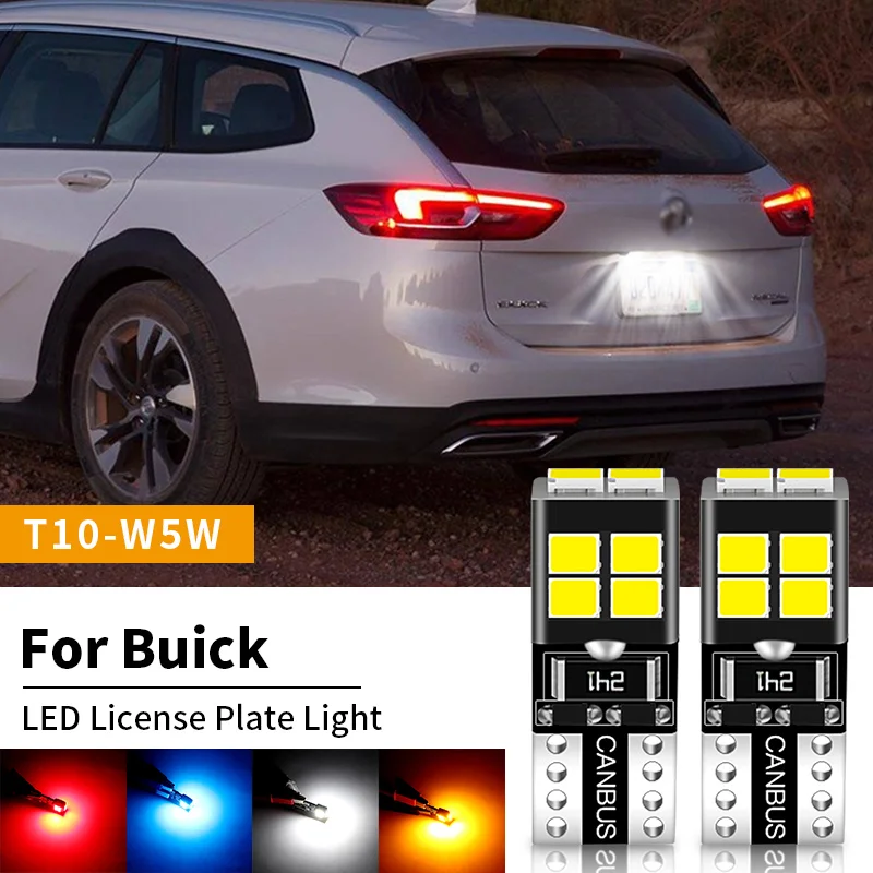 2pcs  T10 W5W License Number Plate Light LED Bulbs Lamp For Buick Rainier Lucerne Enclave Verano Encore Cascada Envision