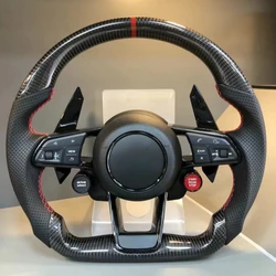 Steering Wheel Carbon Fiber for Audi R8 RS A3 A4 A5 A6 A7 S3 S4 S5 Q3 Q5 Q7 Q3L Q7L Q8L Steering Wheel Assembly Car Accessories