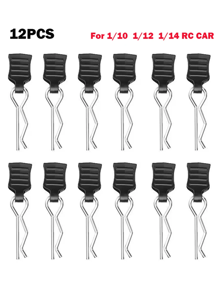 12 Stuks Rc Body Clips 1/7 1/8 1/10 1/12 1/14 1/16 1/18 Metalen R Gespen Auto Vrachtwagen Buggy shell Pins Rc Auto Rc Boot Onderdelen - afbeelding 2