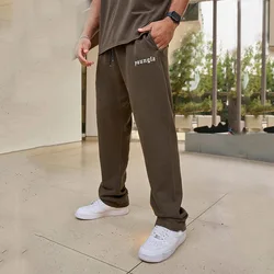 New style Men's Clothing Gym Sports Fitness Casual Pants Outdoor Jogging Men's Sweatpants Cotton Mid Waist Drawstring Pants male