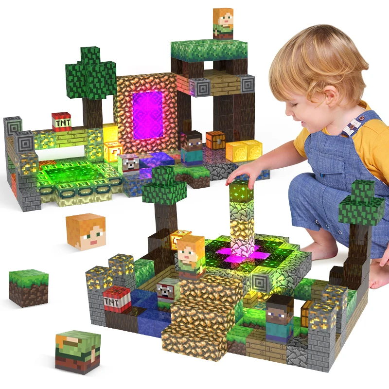 Blocs de construction magnétiques pour enfants, 110 pièces, ensemble de construction de Dimension fantastique, jouets éducatifs STEM pour garçons et filles