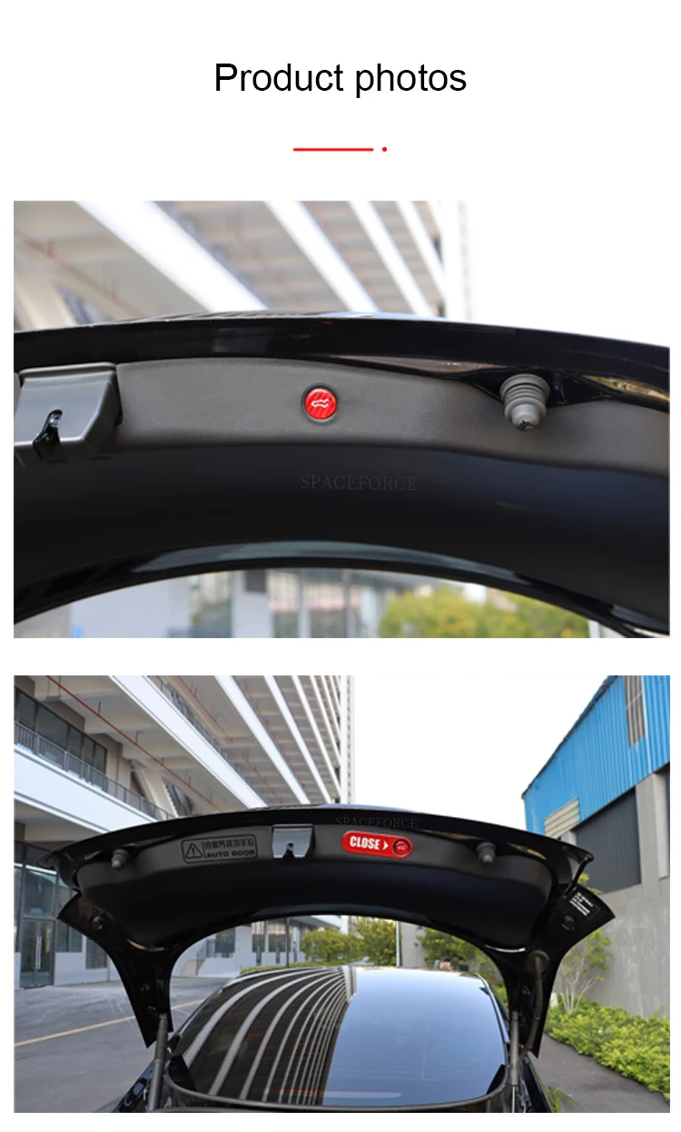 Für Tesla Modus 3/Y 2021-2025 Carbon Fiber Hinten Stamm Schalter Taste Aufforderung Aufkleber Modell Y Juniper trim Tuning Aufkleber Zubehör – Detail 7